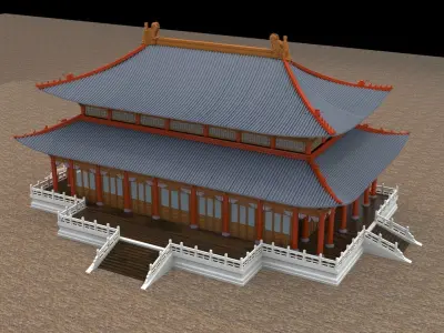 Chinese ancient house 3D model 23