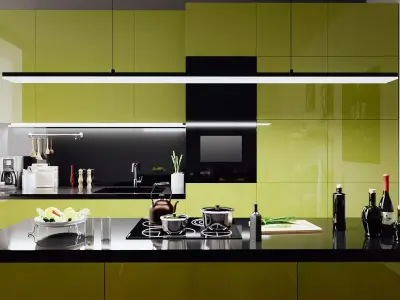 Modern Kitchen with Dining Room 3D model