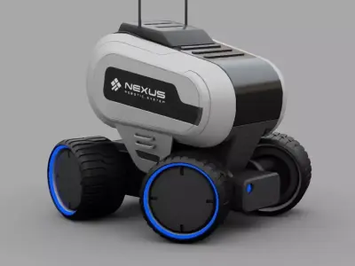 Luna Rover rigged 3D model