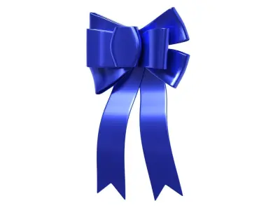 Christmas Bow Ribbon 23 Low-poly 3D model