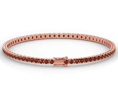 Diamond Tennis Bracelet 2 5mm 3D print model