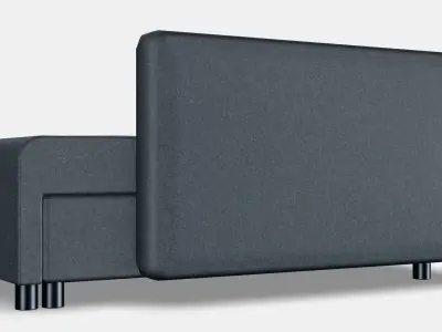 BYGGET Chaise longue-sofa-bed Low-poly 3D model