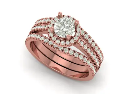  Wedding Daimond Ring  3D print model