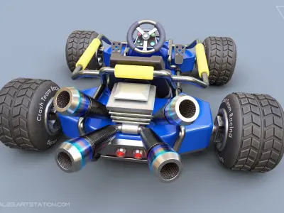 Crash Team Racing Car - CTR ReMix Version With 7 Types of File 3D print model