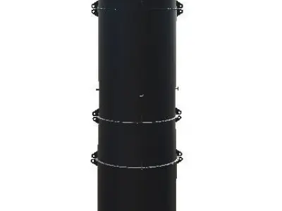 Smokestack chimney grate for wood burning stoves 3D model