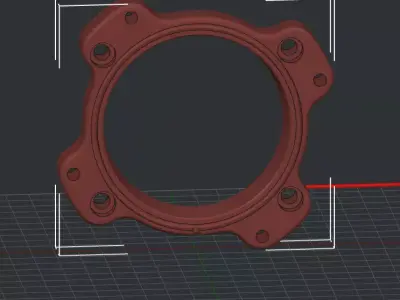 Symple Throttle Body Spacer for Mustang upgrade to 80mm or not  3D print model