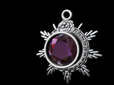 rope flower pendant  3D print model