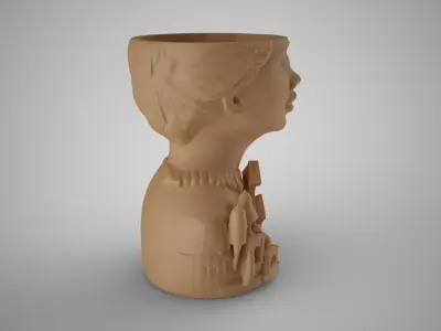Woman Vase 3D print model