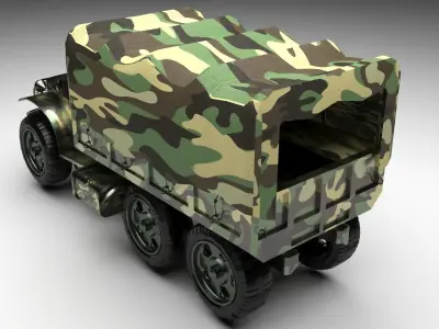 Military Truck URAL 4320 Russian 3D model