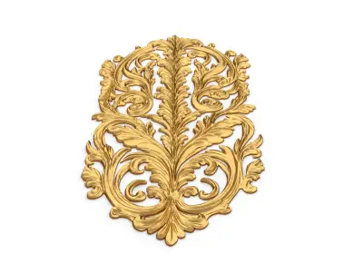 Classic decor ornament carved 42 3D model