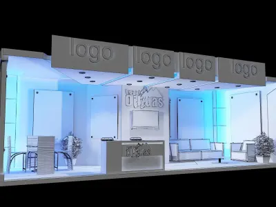 Booth Exhibition Stand a631a 3D model