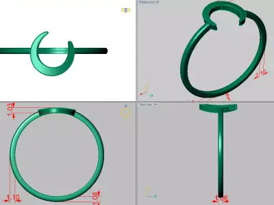 U shape weeding matching band 3D print model