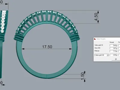 Jewelry Ring Gold 3D print model