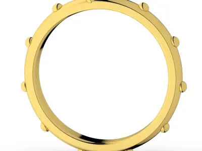 Set of 11 religious rosary rings or wedding bands for praying 3D print model