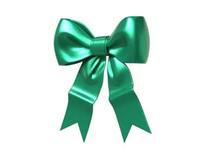 Christmas Bow Ribbon 32 Low-poly 3D model