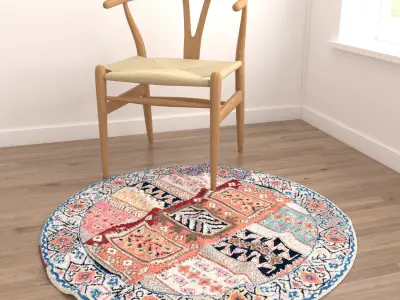 Round Rug Set 53 3D model