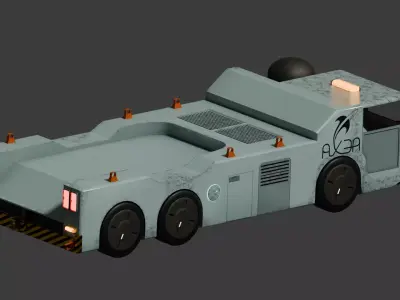 remolque de aeropuerto 3D model