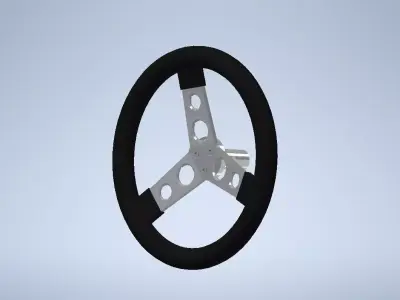 Steering Wheel with Boss Low-poly 3D model