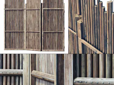 Screen branch straight  decor n1 3D model