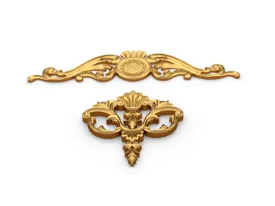 Classic carved decor ornament 384 3D model