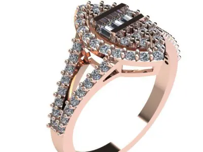 Engagement ring  3D print model