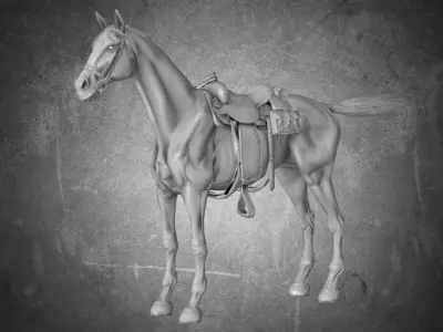 Horse - Famine 3D model