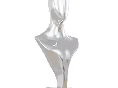 Metal bust of mannequin for shop 127 3D model