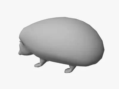 Low Poly Hedgehog Low-poly 3D model