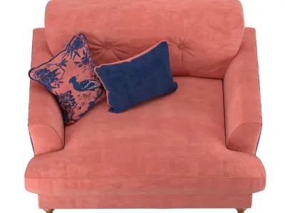 PATTERDALE armchair - coral 3D model