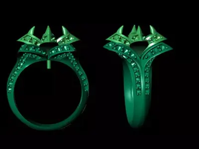 Flower Ring 3D print model