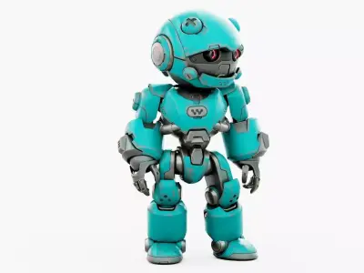 ROBO ZERO-B  Rigged for Unreal Engine - Unity - MIXAMO 3D model