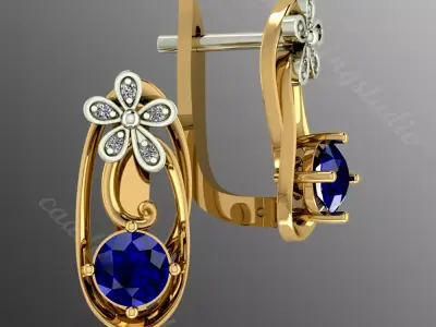 Earrings dp8 3D print model