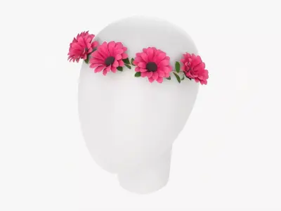 Flower female wreath 3D model