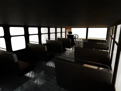 SCHOOL BUS Low-poly 3D model
