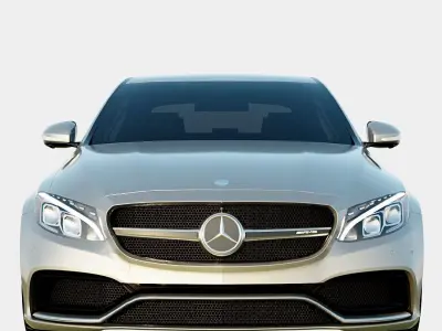 Mercedes-AMG C63 S 2018 Sedan Low-poly 3D model