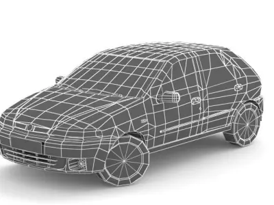 Fiat Palio  Low-poly 3D model