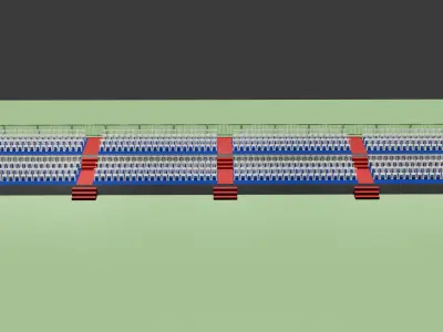 Platform Chair Arrangement Free low-poly 3D model