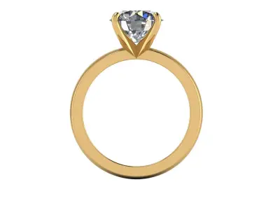 Solitaire Diamond Engagement Ring R1 3D print model purchase