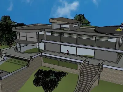 3D modern House  3D model