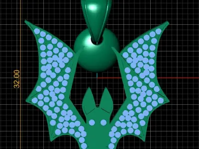 HIP HOP BAT PENDANT 3D PRINTABLE MODEL  3D print model