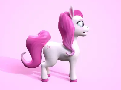 cartoon pony elysa Low-poly 3D model