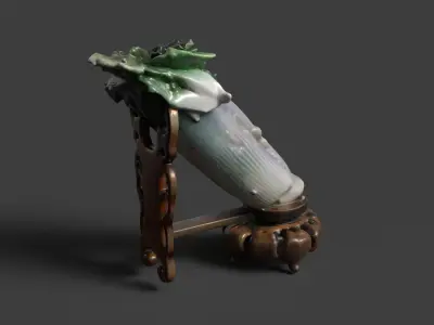 Chinese  jadelite cabbage  Low-poly 3D model