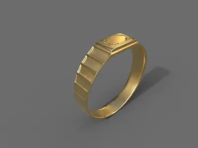 High-Quality 3D Ring Model Low-poly 3D model
