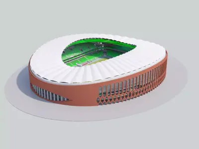 Stadium with roof 3D model