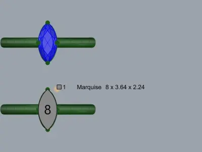 3D printable Ring from jewelry set 002 Free 3D print model
