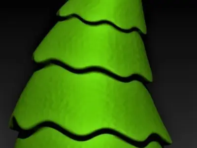Christmas tree 3D model Free 3D print model