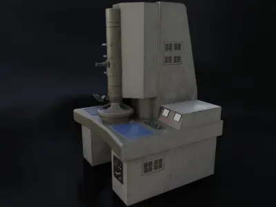 Old Dirty Electron Microscope Low-poly 3D model