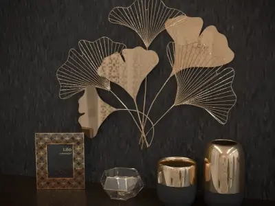 Wall golden decoration stuff 3D model