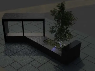 Bus Station parks  3D model