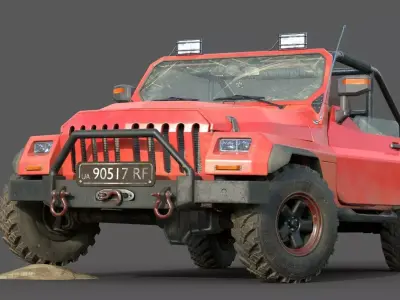 Generic 4x4 Lowpoly Low-poly 3D model